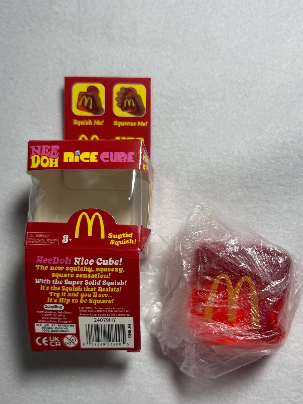McDonald’s NeeDoh Nice Cube Red Squishy Sensory Stress Relief Toy
